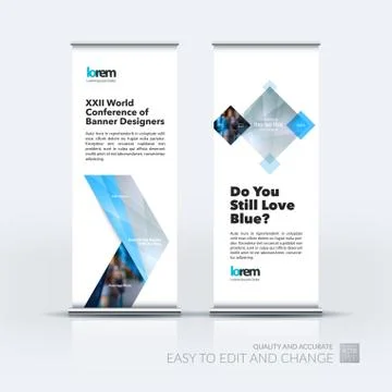 Abstract business vector set of modern roll Up Banner stand desi Illustration