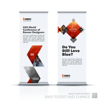 Abstract business vector set of modern roll Up Banner stand desi Stock Illustration