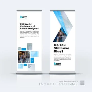 Abstract business vector set of modern roll Up Banner stand desi Illustration