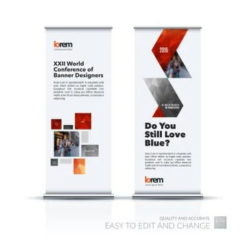 Abstract business vector set of modern roll Up Banner stand desi Stock Illustration