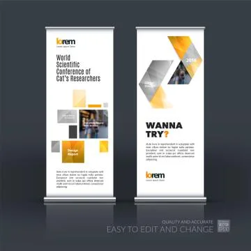 Abstract business vector set of modern roll Up Banner stand desi Illustration