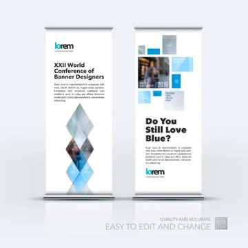 Abstract business vector set of modern roll Up Banner stand desi Illustration