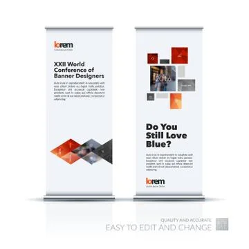 Abstract business vector set of modern roll Up Banner stand desi Illustration