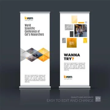 Abstract business vector set of modern roll Up Banner stand desi Stock Illustration