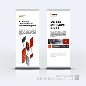 Abstract business vector set of modern roll Up Banner stand desi Illustration