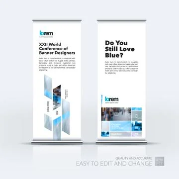 Abstract business vector set of modern roll Up Banner stand desi Illustration