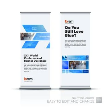 Abstract business vector set of modern roll Up Banner stand desi Illustration