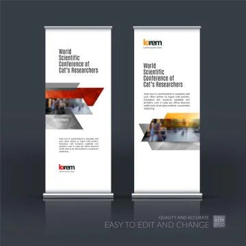 Abstract business vector set of modern roll Up Banner stand desi Illustration