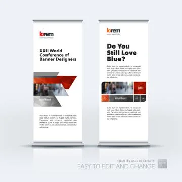 Abstract business vector set of modern roll Up Banner stand desi Illustration