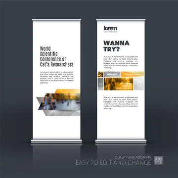 Abstract business vector set of modern roll Up Banner stand desi Stock Illustration