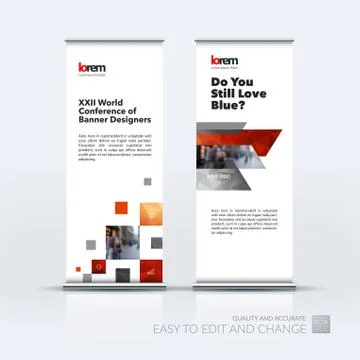 Abstract business vector set of modern roll Up Banner stand desi Illustration