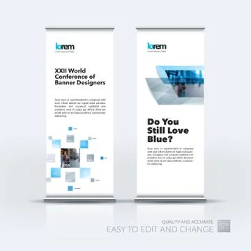 Abstract business vector set of modern roll Up Banner stand desi Illustration