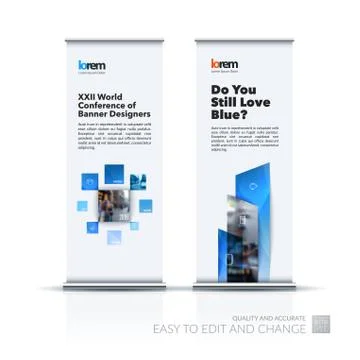 Abstract business vector set of modern roll Up Banner stand desi Stock Illustration