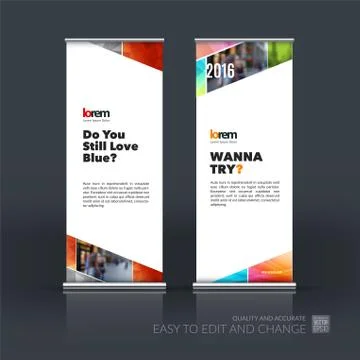 Abstract business vector set of modern roll Up Banner stand desi Illustration
