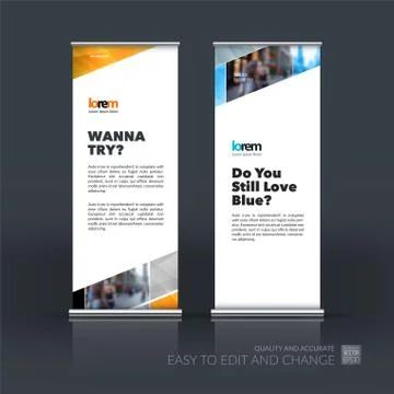 Abstract business vector set of modern roll Up Banner stand desi イラスト素材