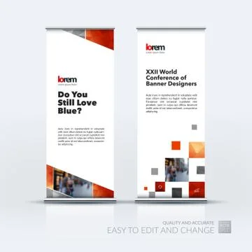 Abstract business vector set of modern roll Up Banner stand desi Illustration