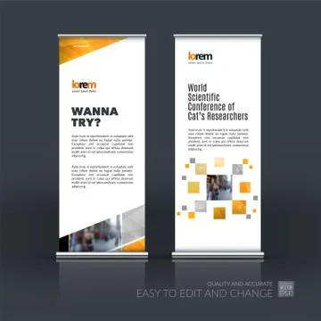 Abstract business vector set of modern roll Up Banner stand desi Illustration