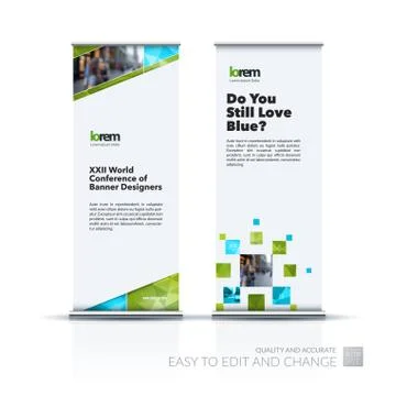 Abstract business vector set of modern roll Up Banner stand desi Illustration