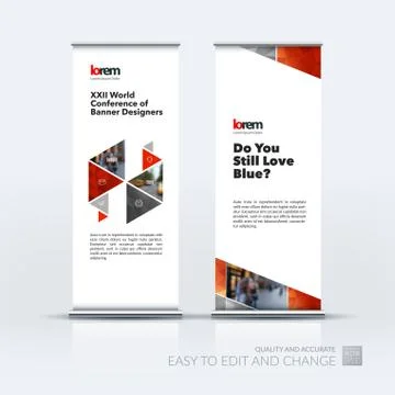 Abstract business vector set of modern roll Up Banner stand desi Stock Illustration