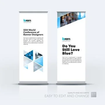 Abstract business vector set of modern roll Up Banner stand desi Stock Illustration