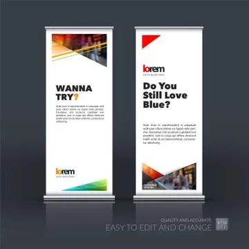 Abstract business vector set of modern roll Up Banner stand desi Stock Illustration