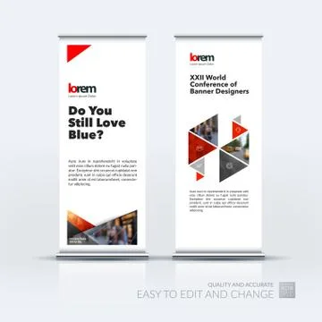 Abstract business vector set of modern roll Up Banner stand desi Illustrazione stock