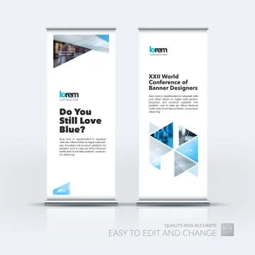 Abstract business vector set of modern roll Up Banner stand desi Illustrazione stock