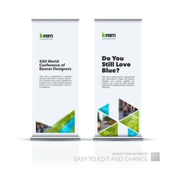 Abstract business vector set of modern roll Up Banner stand desi Stock Illustration