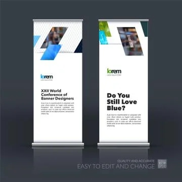 Abstract business vector set of modern roll Up Banner stand desi Illustration