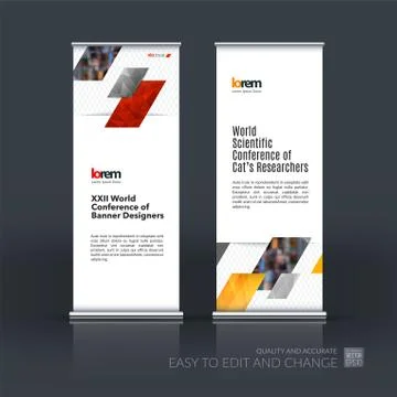 Abstract business vector set of modern roll Up Banner stand desi Illustration