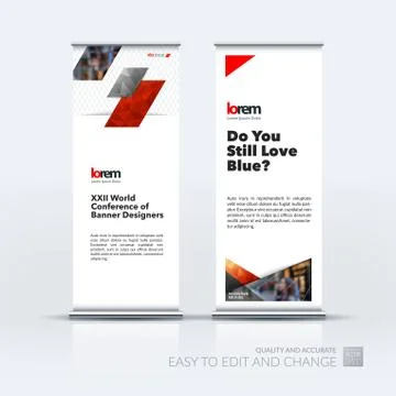 Abstract business vector set of modern roll Up Banner stand desi Illustration