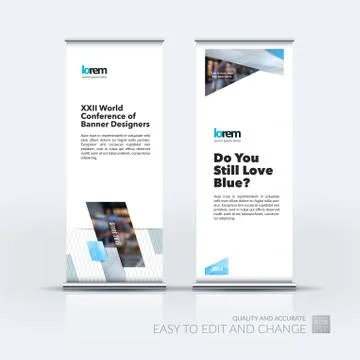 Abstract business vector set of modern roll Up Banner stand desi Illustration