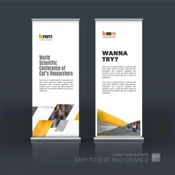 Abstract business vector set of modern roll Up Banner stand desi Illustration