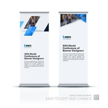 Abstract business vector set of modern roll Up Banner stand desi Illustration