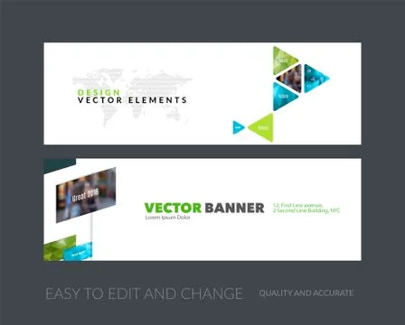 Abstract business vector set of modern roll Up Banner stand desi Illustrazione stock