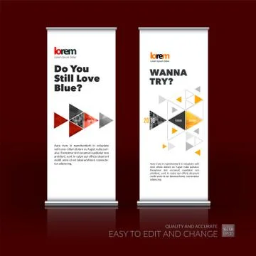 Abstract business vector set of modern roll Up Banner stand desi Stock Illustration