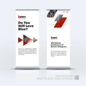 Abstract business vector set of modern roll Up Banner stand desi Illustrazione stock