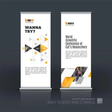 Abstract business vector set of modern roll Up Banner stand desi Stock Illustration