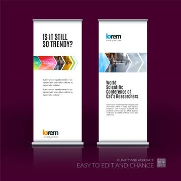 Abstract business vector set of modern roll Up Banner stand desi Stock Illustration