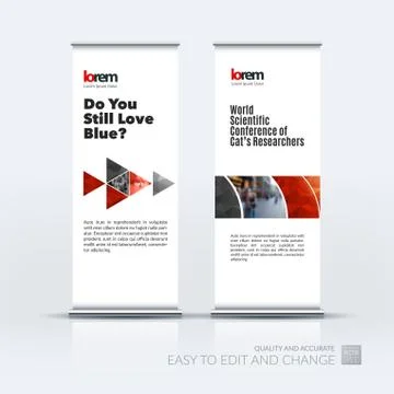 Abstract business vector set of modern roll Up Banner stand desi Illustration