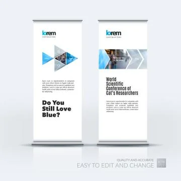 Abstract business vector set of modern roll Up Banner stand desi Illustration