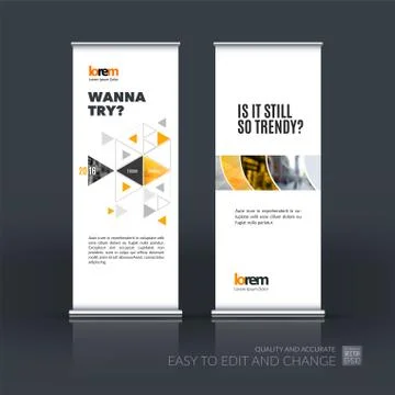 Abstract business vector set of modern roll Up Banner stand desi Illustration