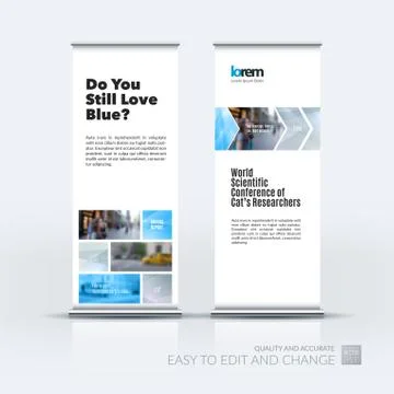 Abstract business vector set of modern roll Up Banner stand desi Illustration