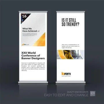 Abstract business vector set of modern roll Up Banner stand desi Illustration