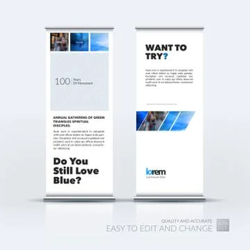 Abstract business vector set of modern roll Up Banner stand desi Illustration