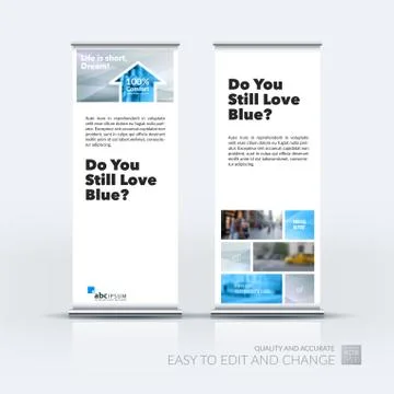 Abstract business vector set of modern roll Up Banner stand desi Illustration