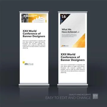 Abstract business vector set of modern roll Up Banner stand desi Illustration