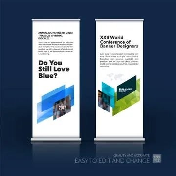 Abstract business vector set of modern roll Up Banner stand desi Illustration