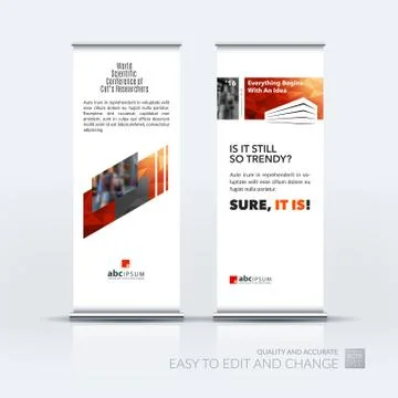 Abstract business vector set of modern roll Up Banner stand desi Illustration