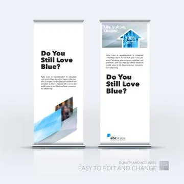 Abstract business vector set of modern roll Up Banner stand desi Illustration